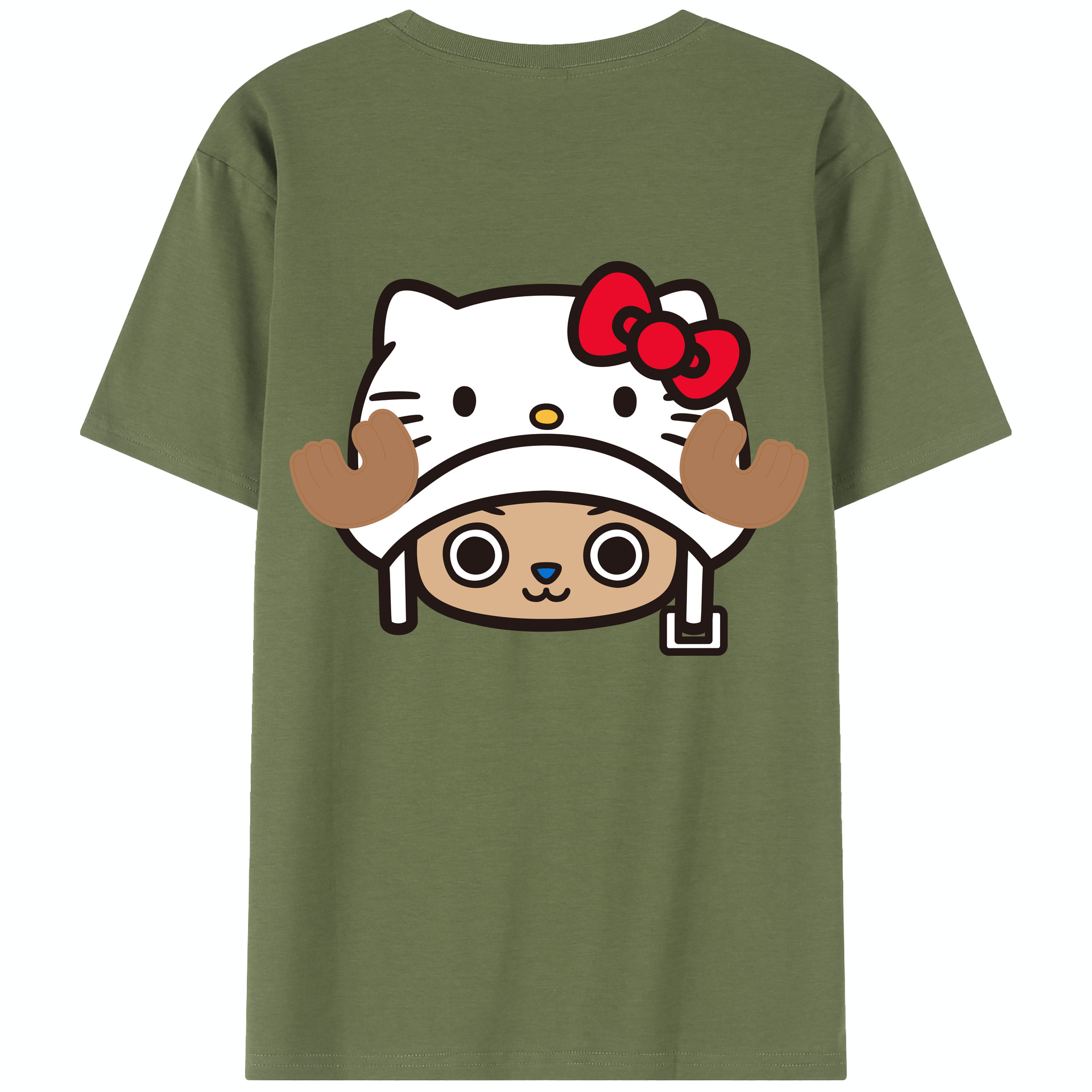 （画像用） Hello Kitty ハローキティ 綿100％半袖Tシャツ（背面プリント）